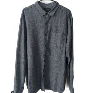 Marc Anthony Shirt Mens 2XL XXL Linen Blend Luxury Pocket Button Up Breezy Linen
